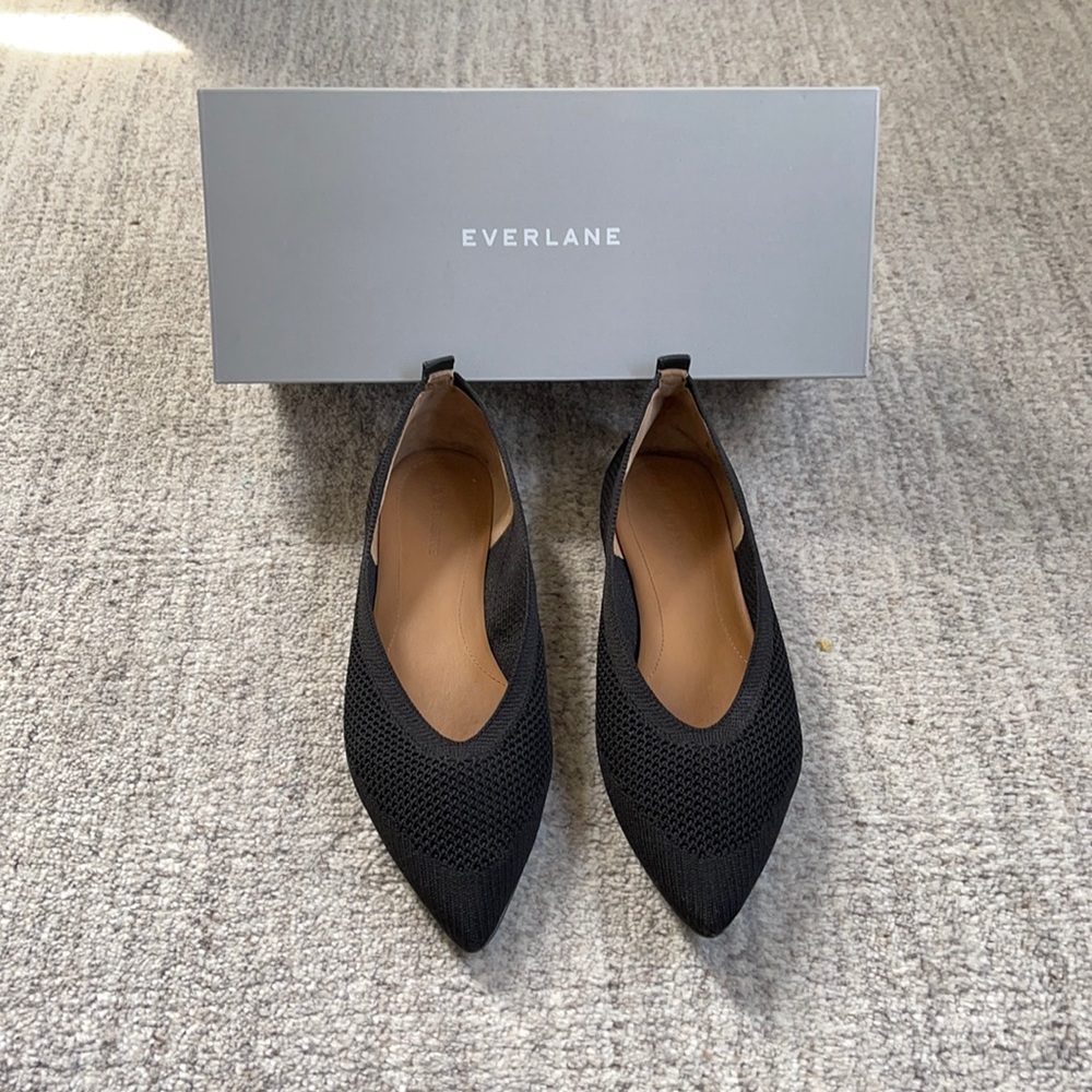 Everlane black knit flats